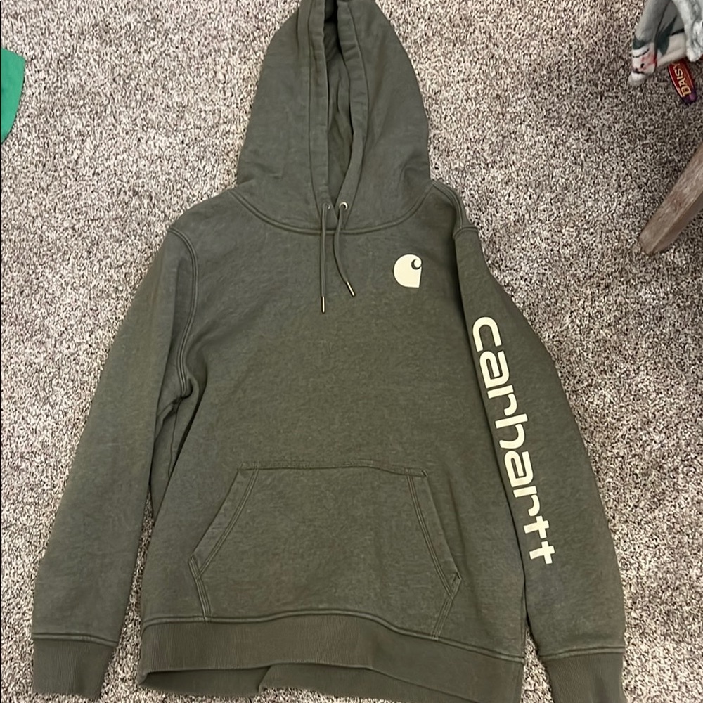 Carhartt Green Sweatshirt Heavy-Duty Workwear